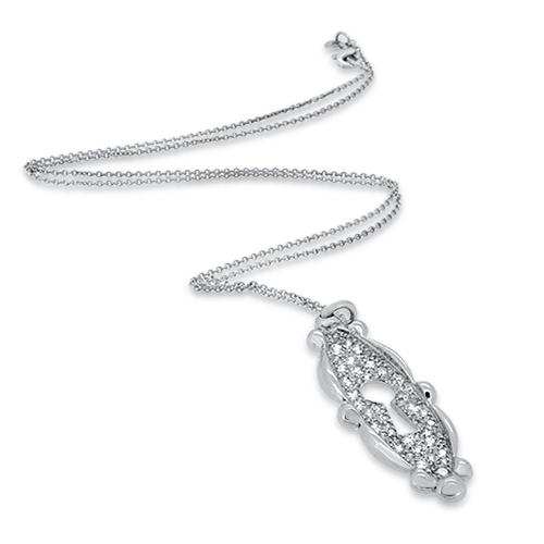 white gold diamond pendant