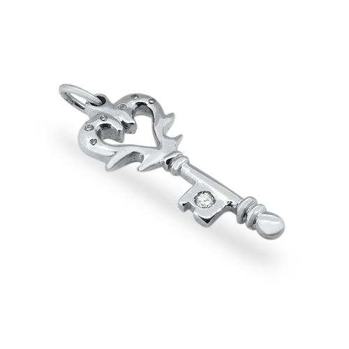 diamond white gold pendant