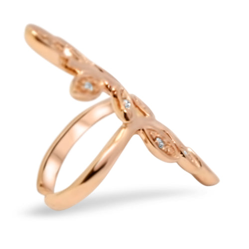 Lesunja Rosé Gold Diamonds Floral Earring