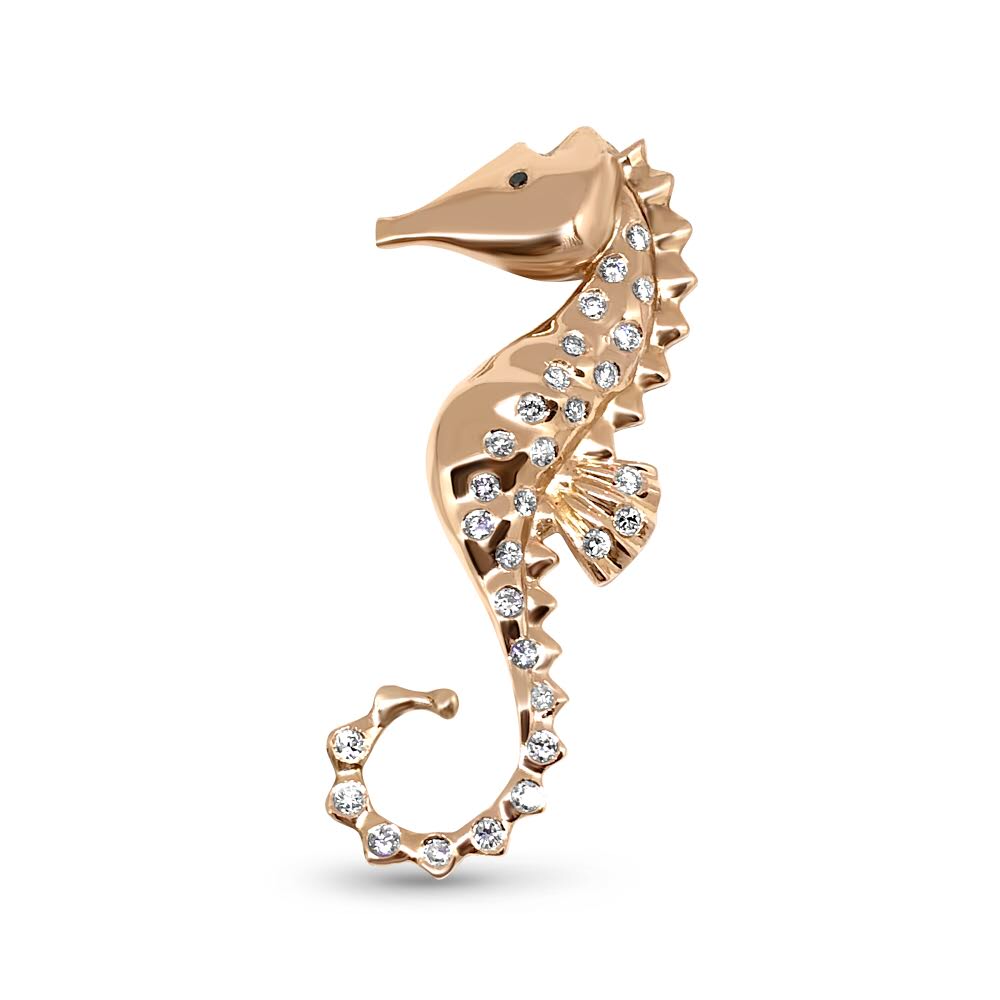rose gold diamond ear stud