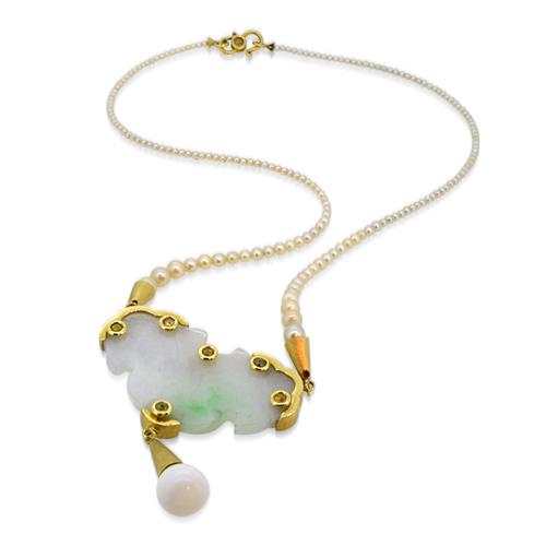 diamond yellow gold necklace