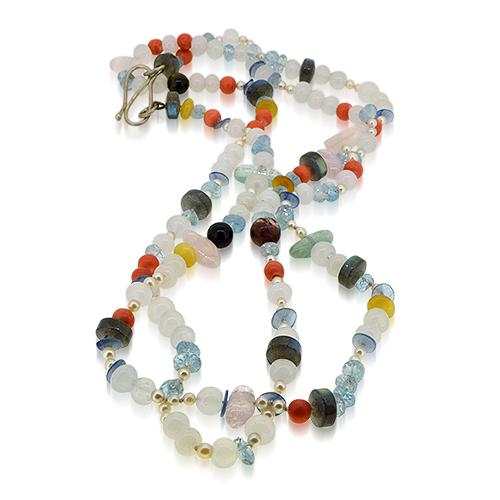 stone silver necklace