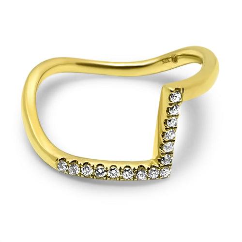 Lesunja Double L Yellow Gold 18K Ring, detail view, Lesunja atelier Zurich
