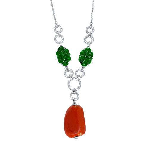 jade and coral necklace