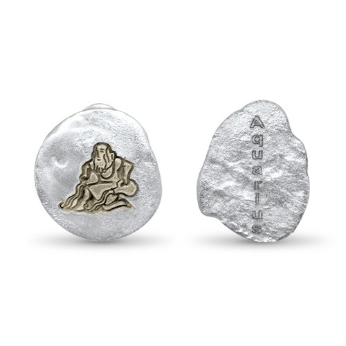 Lesunja Zodiac Aquarius Silver Earrings