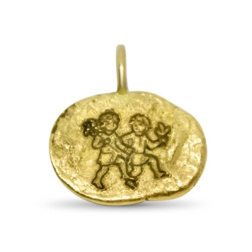 Lesunja Zodiac Gemini Yellow Gold Necklace
