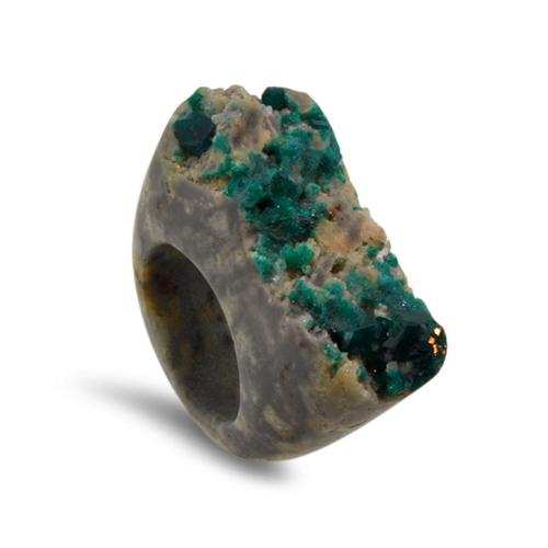 green crystal ring