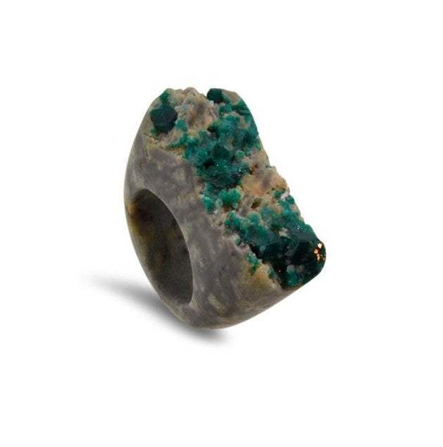 green crystal ring
