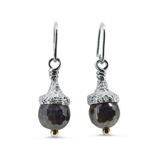 silver sapphire earrings