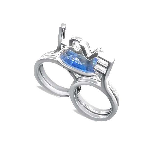 silver double ring