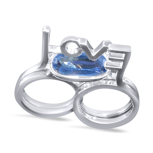 silver double ring
