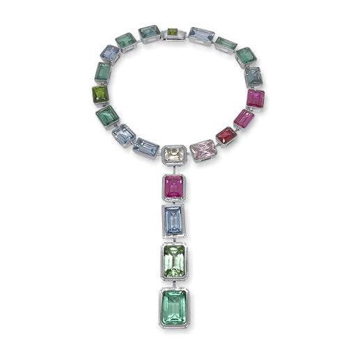 spinel necklace sterling silver