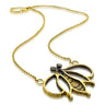 honey bee silver gold plated necklace