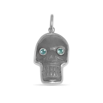 sterling silver skull pendant