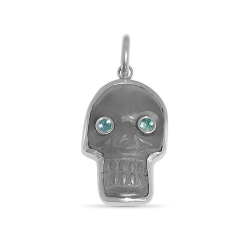 sterling silver skull pendant