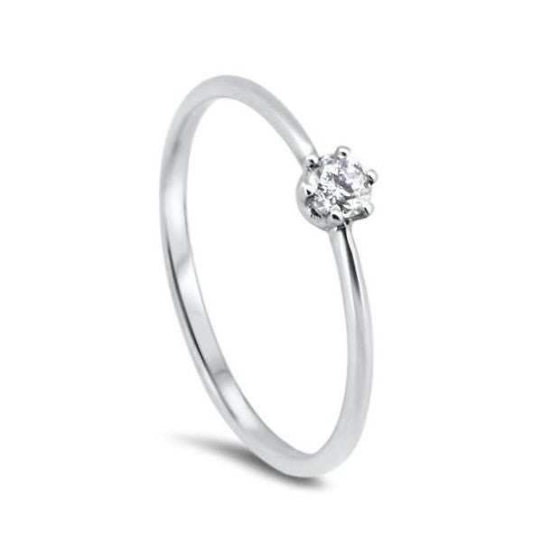 diamond white gold ring