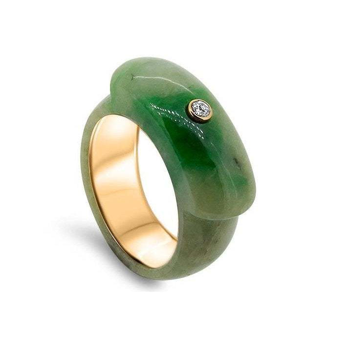 rose gold jade ring