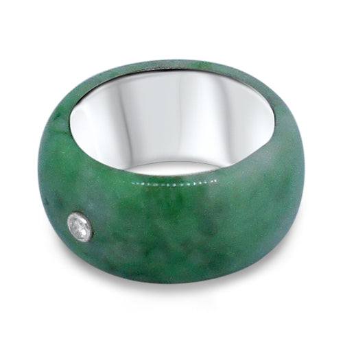 green jade gold ring