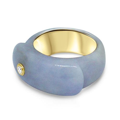  14k gold jade ring