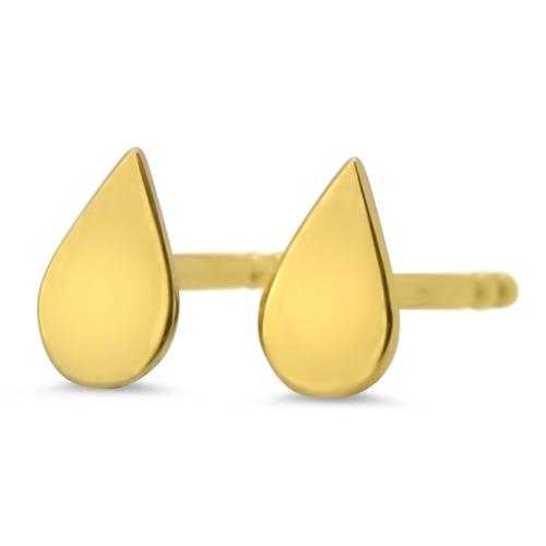 yellow gold stud earrings