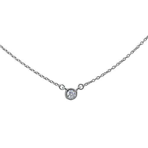 18k white gold diamond necklace
