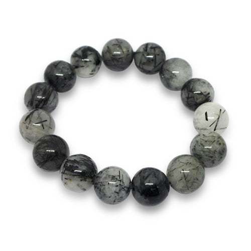 black rutilated quartz bracelet