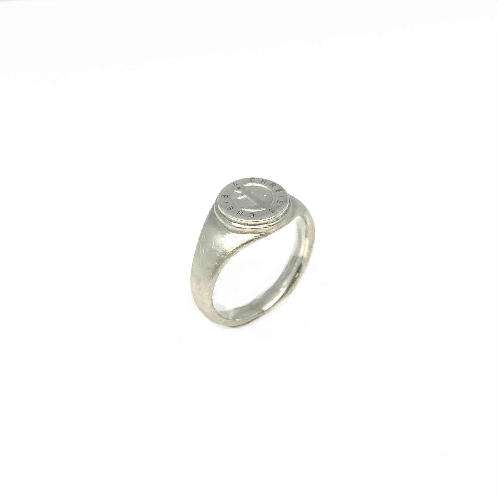 Lesunja Chreis Cheib Silver Signet Ring