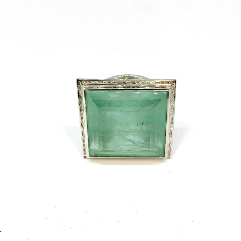 aquamarine platinum ring