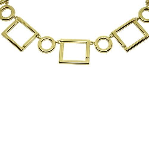 geometric gold necklace