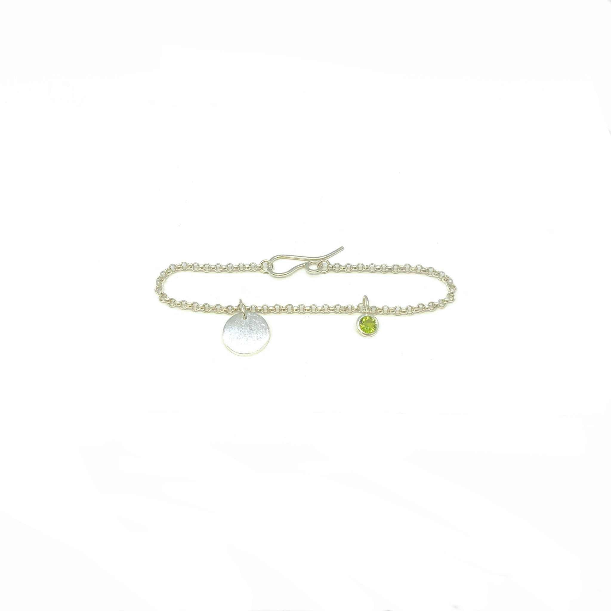 peridot silver bracelet