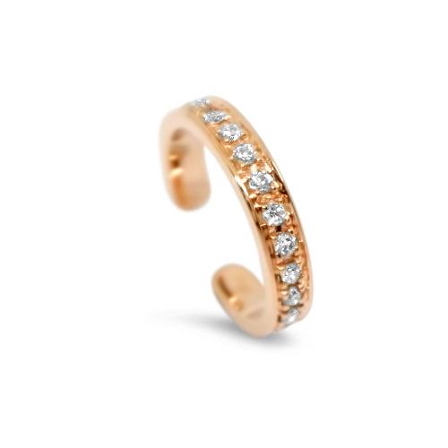 rose gold diamond earrings
