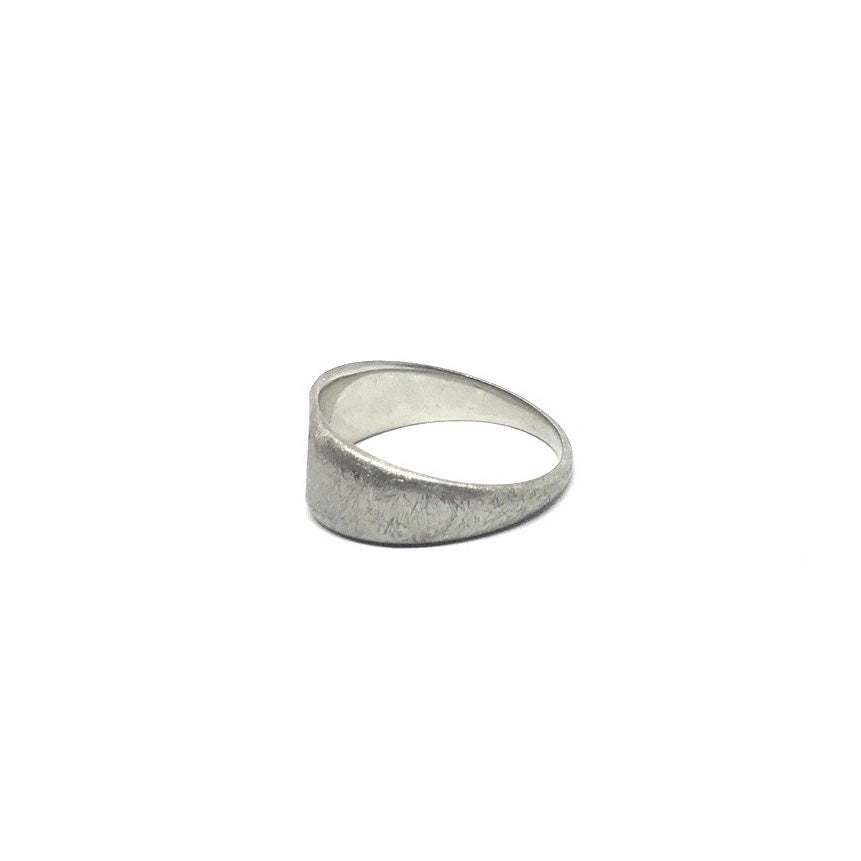 mens silver signet ring