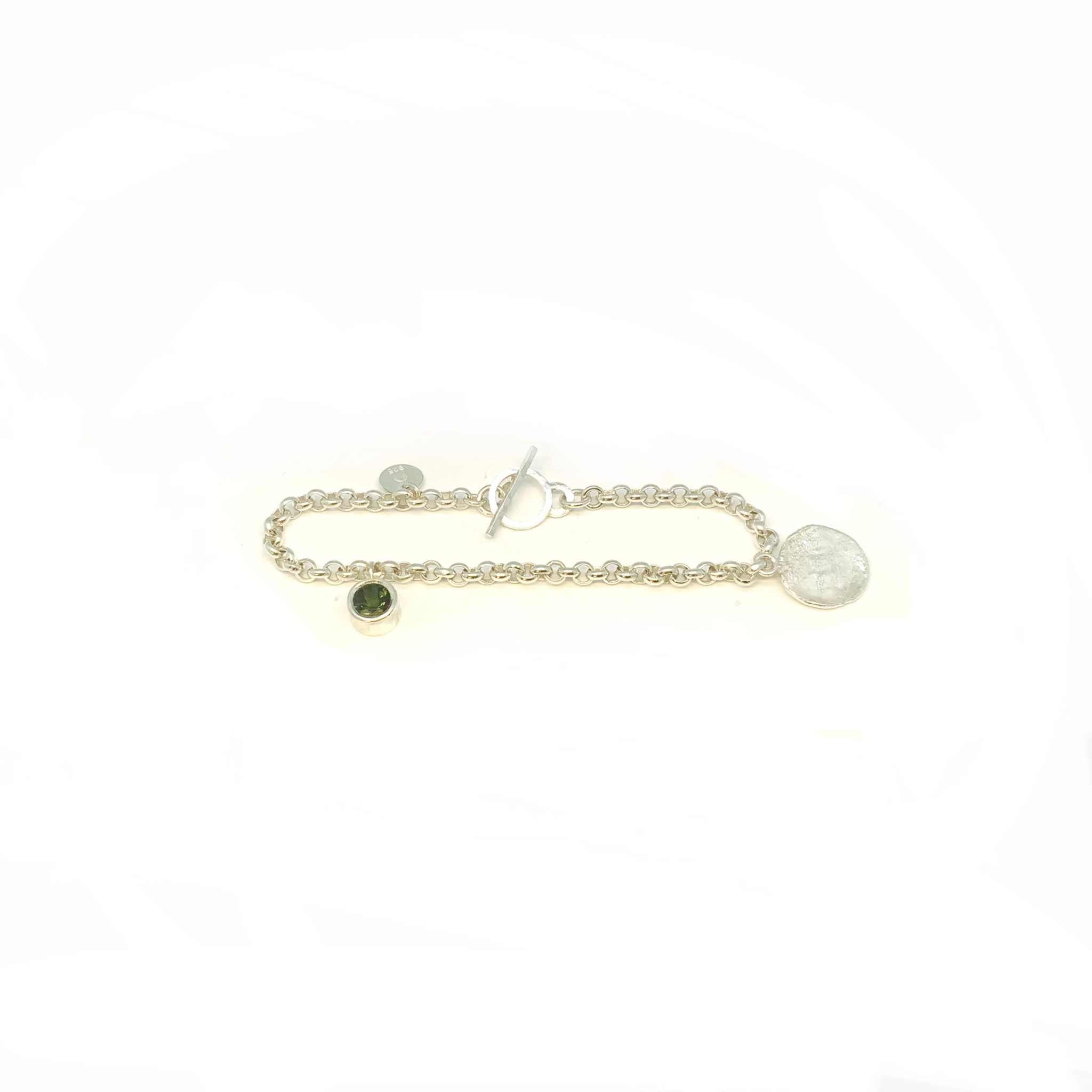 Lesunja Silver Bracelet Green Tourmaline