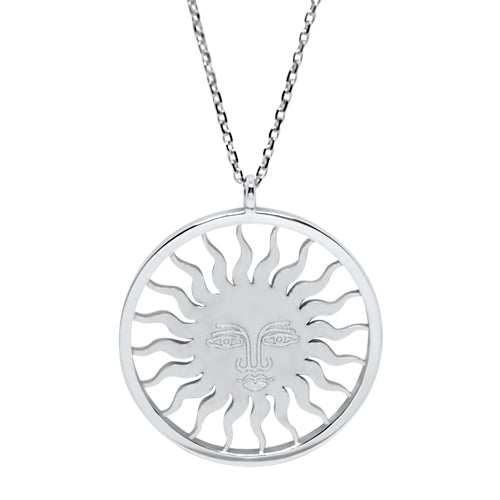 Lesunja St. Moritz Sun Medium White Gold Necklace