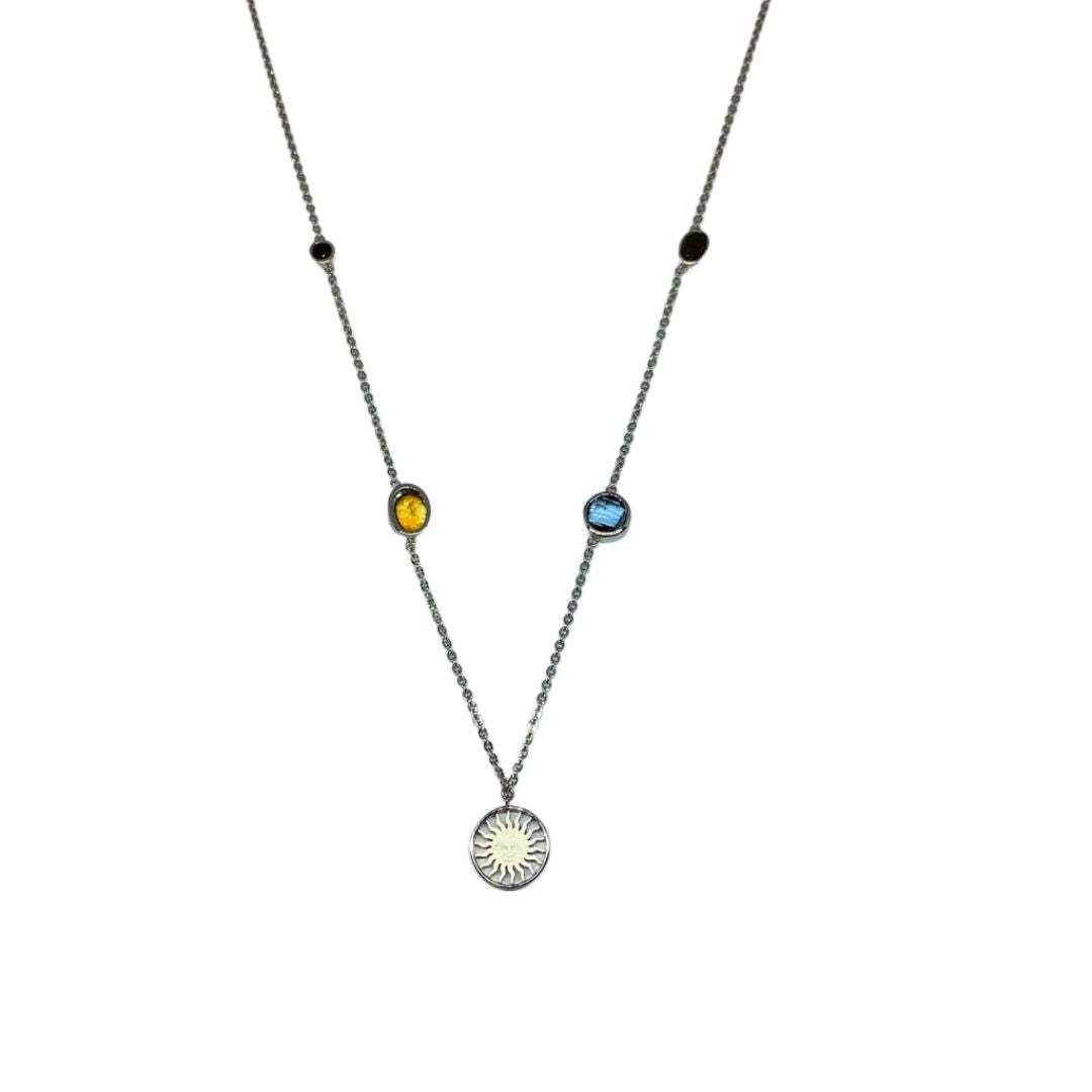st moritz sun necklace platinum