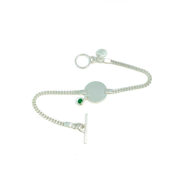 Lesunja Tsavorite Silver Bracelet, handmade fine jewellery from Switzerland