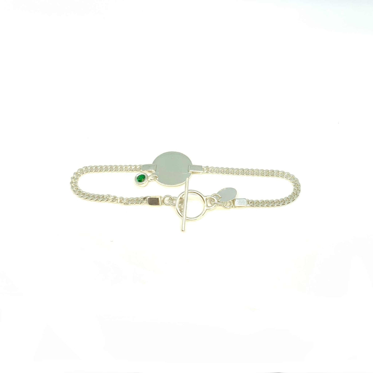 Lesunja Tsavorite Silver Bracelet, detail view, Lesunja atelier Zurich