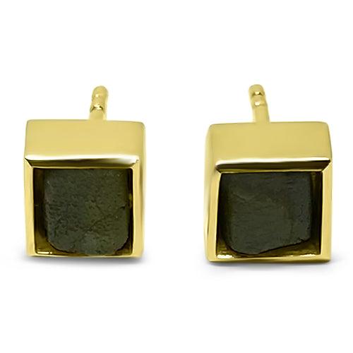 yellow gold diamond earrings