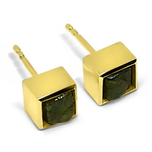 yellow gold diamond earrings