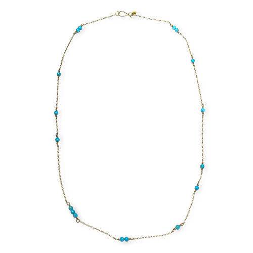 Lesunja Yellow Gold Turquoise Necklace