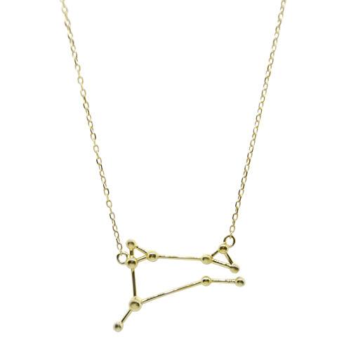 Lesunja Zodiac Aries Necklace Yellow Gold, detail view, Lesunja atelier Zurich