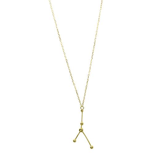 Lesunja Zodiac Cancer Necklace Yellow Gold, handmade fine jewellery from Switzerland