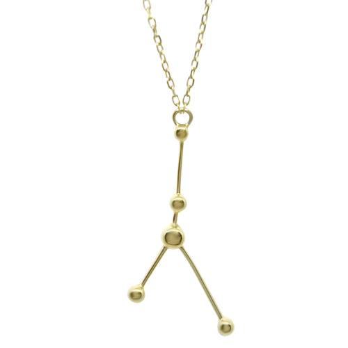 Lesunja Zodiac Cancer Necklace Yellow Gold, detail view, Lesunja atelier Zurich