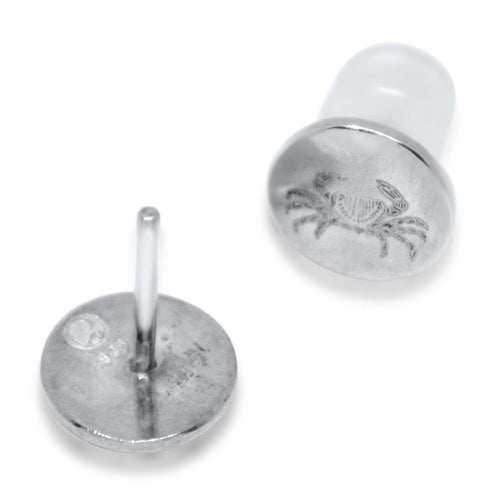 Lesunja Zodiac Cancer Silver Ear Studs
