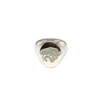 Lesunja Zodiac Capricorn Silver Ring, handmade fine jewellery from Switzerland