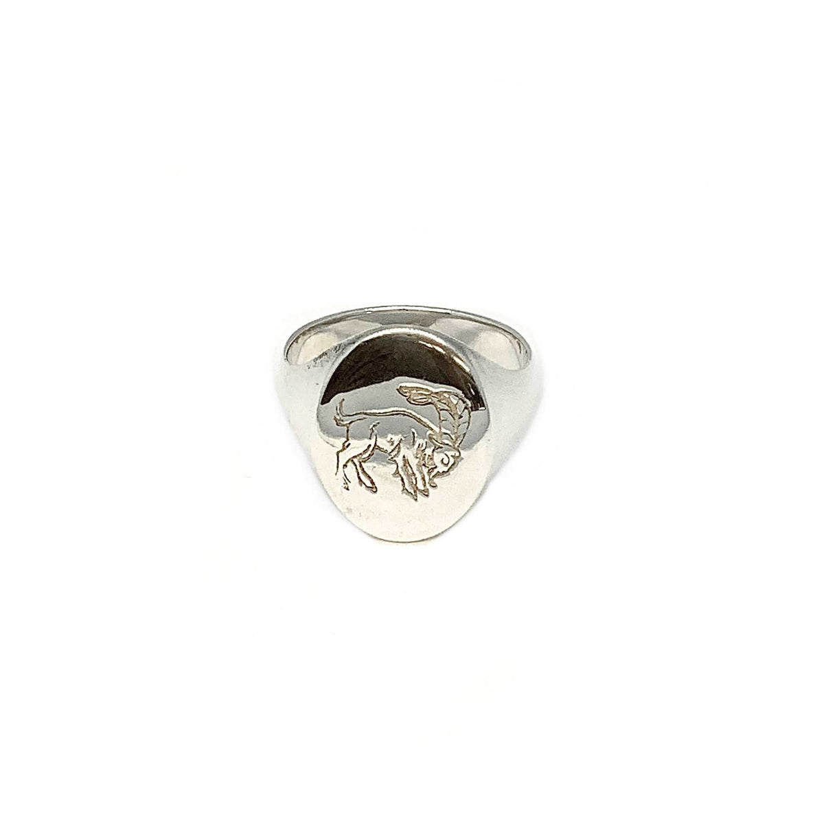 Lesunja Zodiac Capricorn Silver Ring, handmade fine jewellery from Switzerland