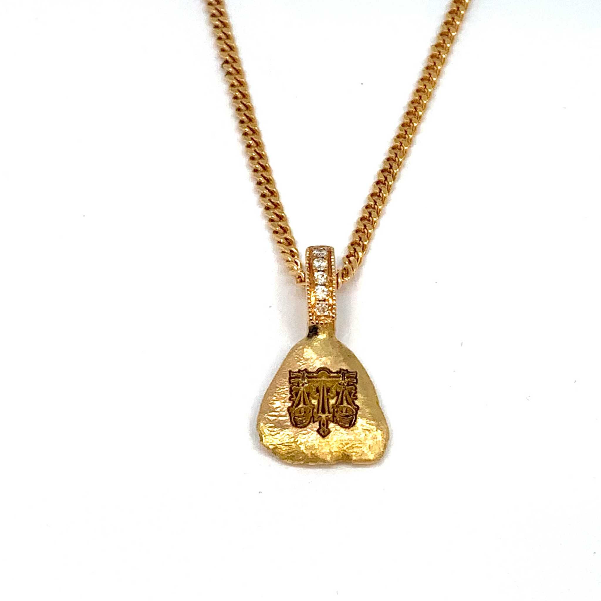 Lesunja Zodiac Libra Rose Gold Diamond Necklace