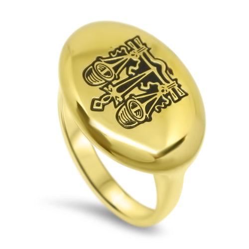 Lesunja Zodiac Libra Steel Yellow Gold Plated Ring