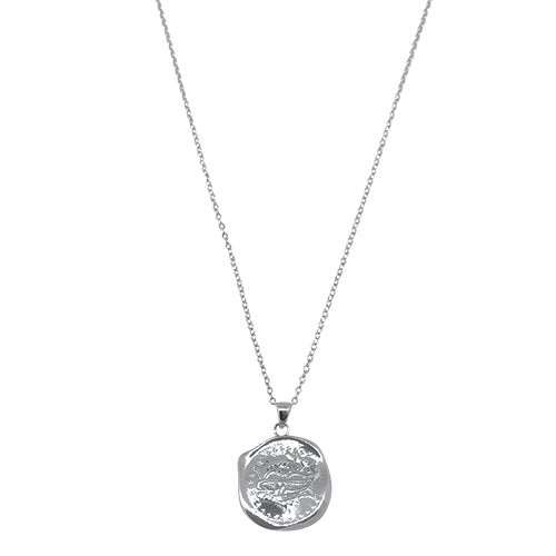 Lesunja Zodiac Pisces Silver Long Necklace 70cm, detail view, Lesunja atelier Zurich