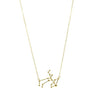 Lesunja Zodiac Sagittarius Necklace Yellow Gold, handmade fine jewellery from Switzerland